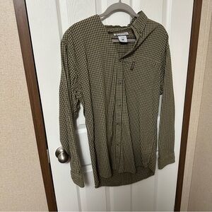 Columbia green long sleeve button up sz M